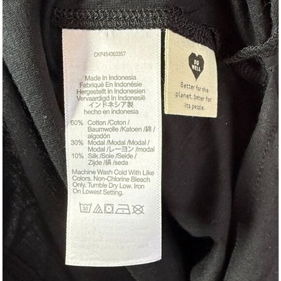 NWOT Madewell Sleeveless T-Shirt Small Black Side Slit Modal/Silk Blend Casual - Picture 9 of 9